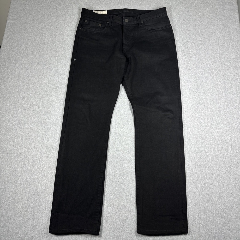 Imogene + Willie Barton Slim Fit Jeans Men's 34x32 Black Heavy Denim Made In USA